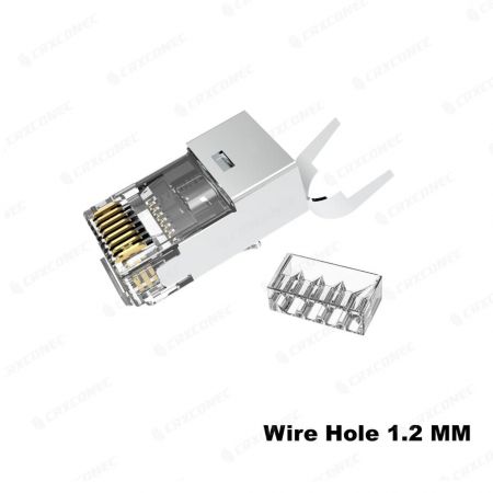 UL-listad Cat.6A STP RJ45-kontakt RJ45-kontakt med svansdesign 1,2 mm
